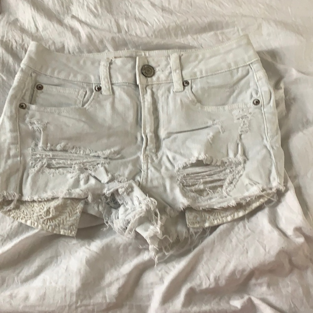 White American eagle denim shorts